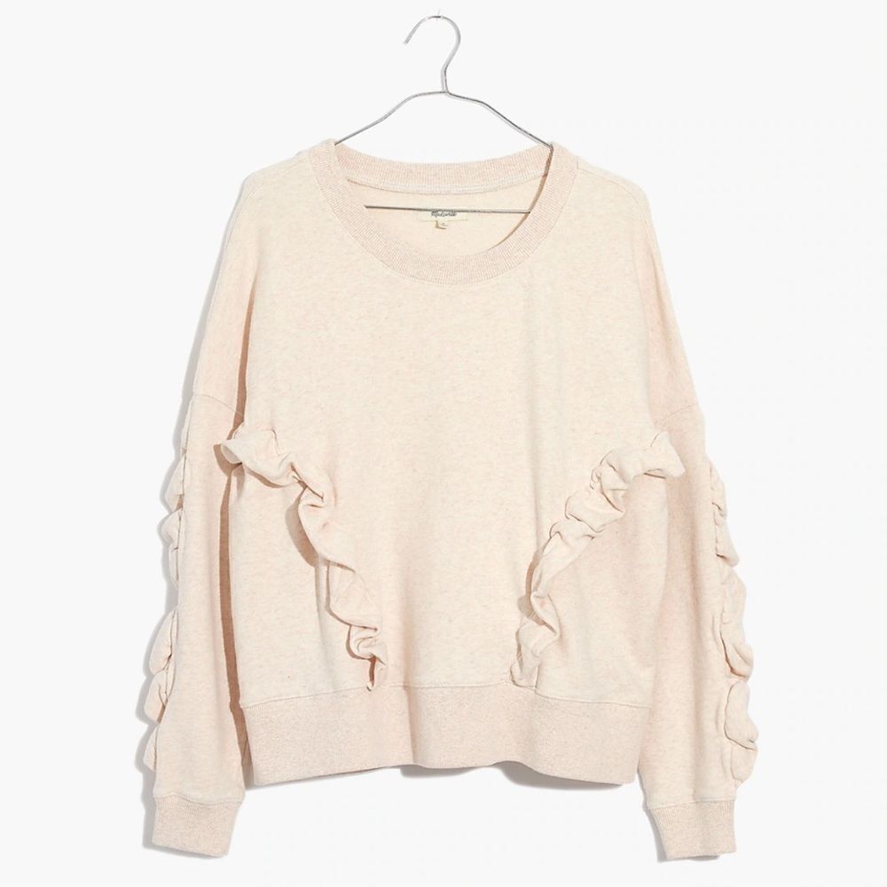 Madewell Mile(s) Ruffles Sweatshirt - Picture 1 of 3